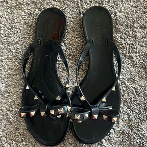 Valentino Black Bow Sandals
